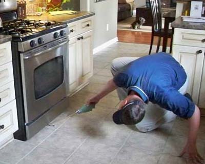 SOS Pest Control technician at work in Melbourne